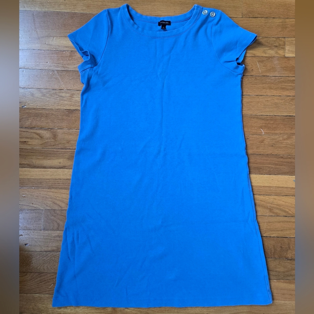 Talbots | Cotton T Shirt Dress Size S In Blue